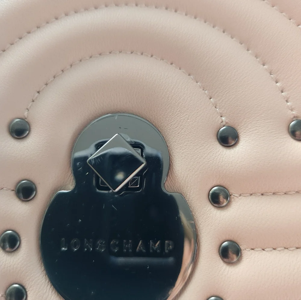 Longchamp Leathet Saddle Crossbody Bag in Blush Pink, Brand New - Picture 4 of 13